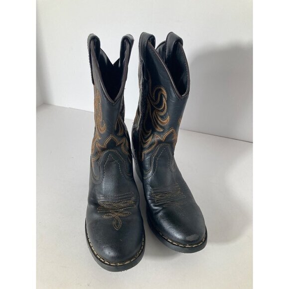 Boys‎ Smoky Mountain Brown Faux Leather Cowboy Boots 13.5 - Picture 3 of 7